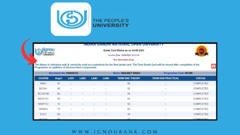 IGNOU Grade Card Status 2023: Direct Link