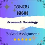BSOC 108 Solved Assignment - Economic Sociology