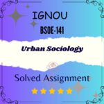 BSOE 141 Solved Assignment - Urban Sociology 1 BSOE 141 Solved Assignment - Urban Sociology