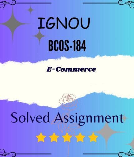 BCOS 184 Solved Assignment 2023-24