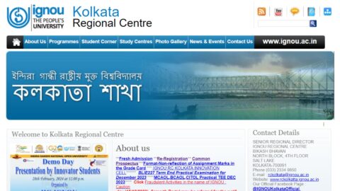 IGNOU Kolkata Regional Centre 2024, Direct Link