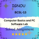 BCSL 13 Solved Assignment - Computer Basics and PC Software Lab