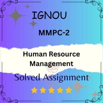 MMPC 2 Solved Assignment - Human Resource Management : 2026