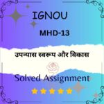MHD 13 Solved Assignment - उपन्यास स्वरूप और विकास