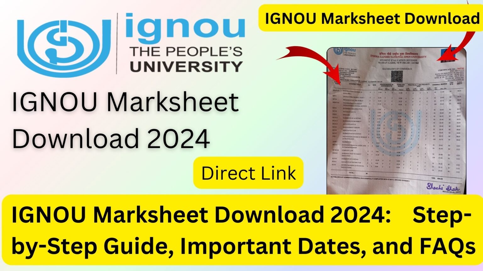 Ignou id card download 2025 direct link to download