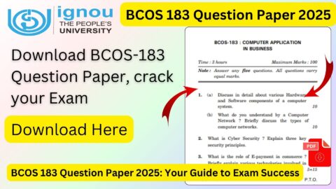 BCOS 183 Question Paper 2025: Your Guide to Exam Success