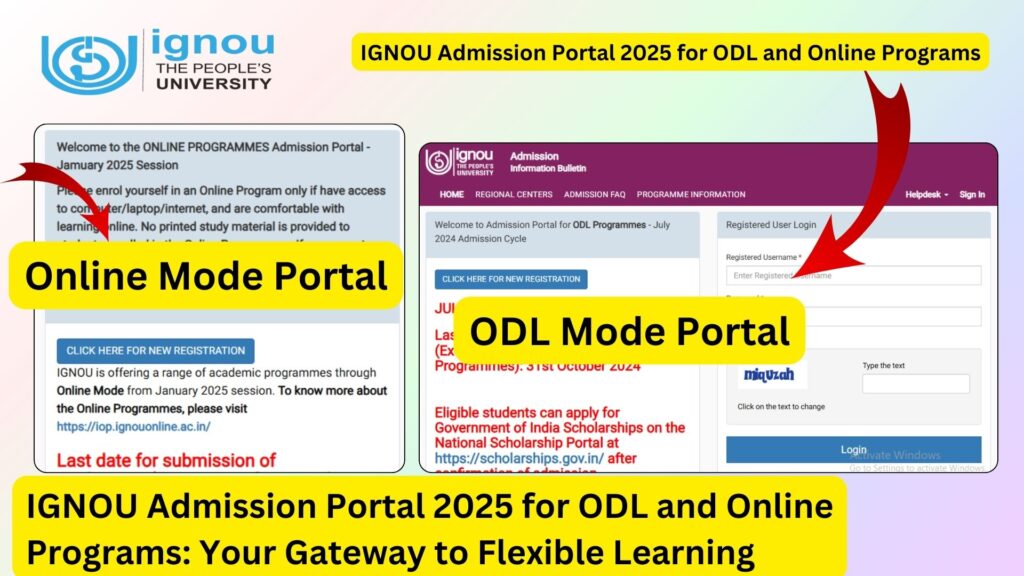 IGNOU Admission Portal 2025 for ODL and Online Programs: Your Gateway to Flexible Learning