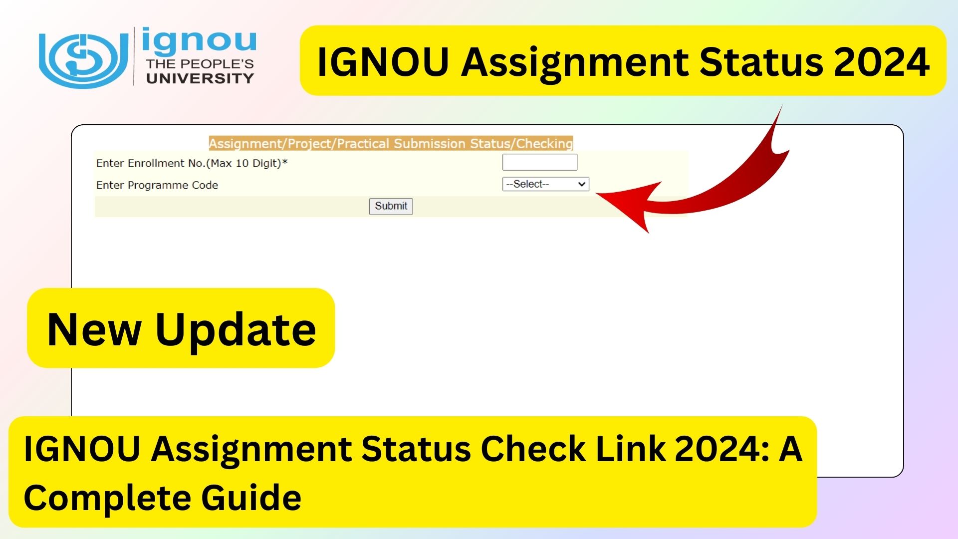 Ignou assignment status check link 2024 a complete guide
