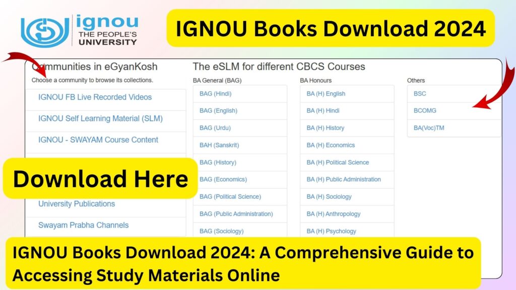 IGNOU Books Download 2024: A Comprehensive Guide to Accessing Study Materials Online