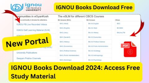 IGNOU Books Download 2024: Access Free Study Material