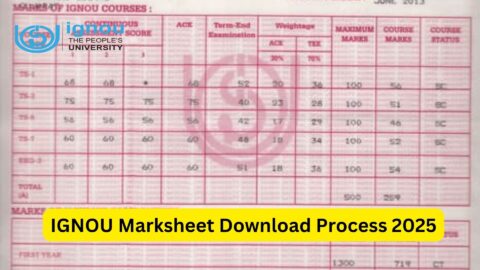 IGNOU Marksheet Download Process 2025: A Comprehensive Guide