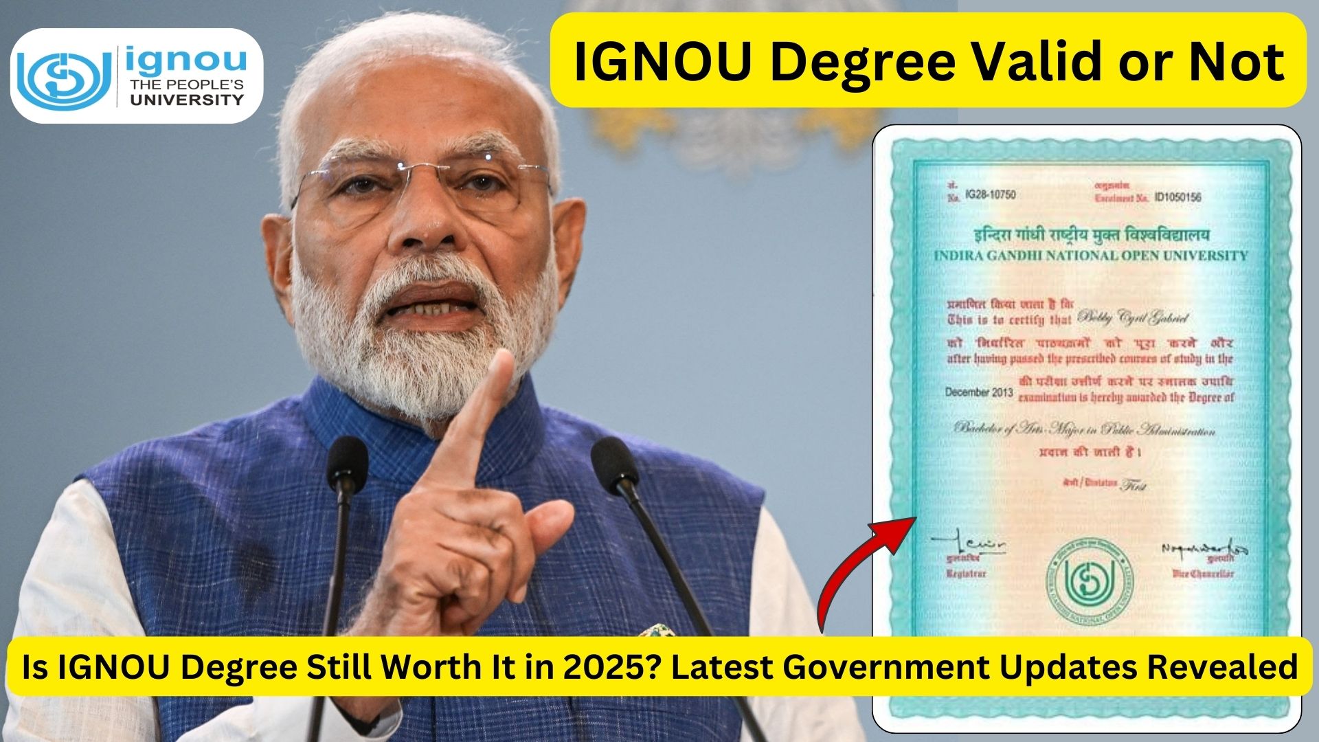 Is IGNOU Degree Valid in 2025 Heres What the Government Says