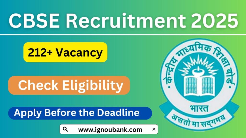 CBSE Recruitment 2025: Apply Online for Junior Assistant