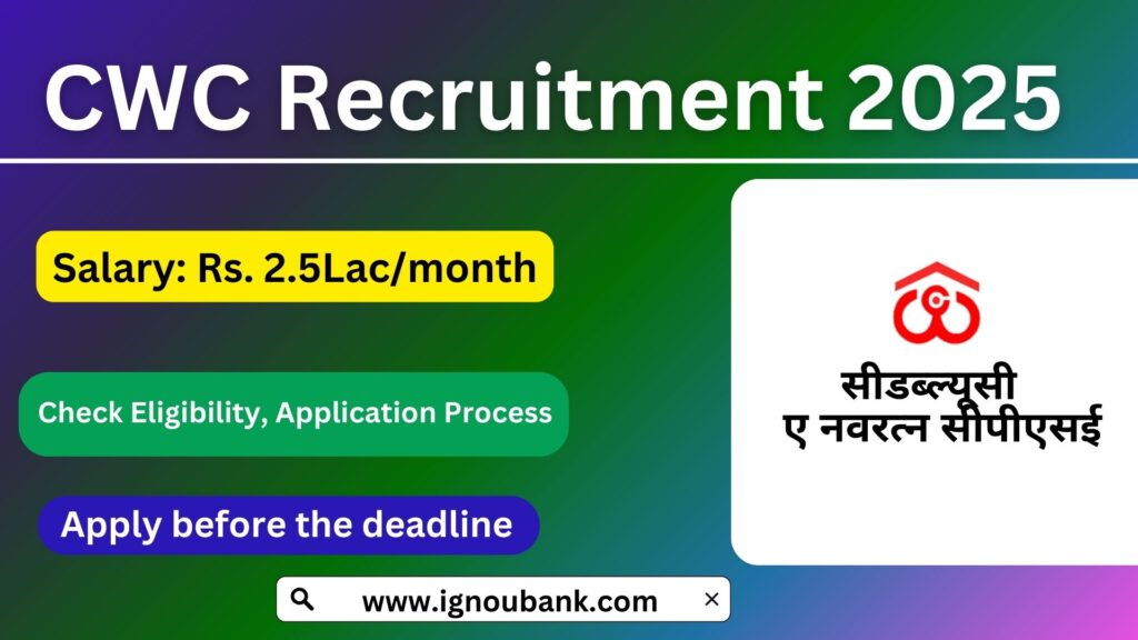 Central Warehousing Corporation Recruitment 2025: Apply for Senior General Manager Post