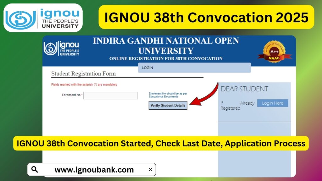IGNOU 38th Convocation 2025: Eligibility, Fees, and Important Dates
