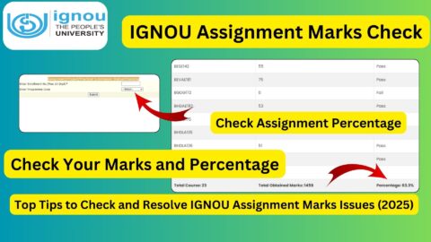 IGNOU Assignment Marks Check 2025 Track, and Resolve Issues