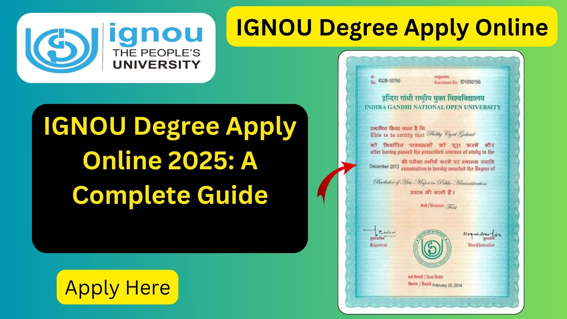 Ignou degree delivery portal 2025 check your degree status online
