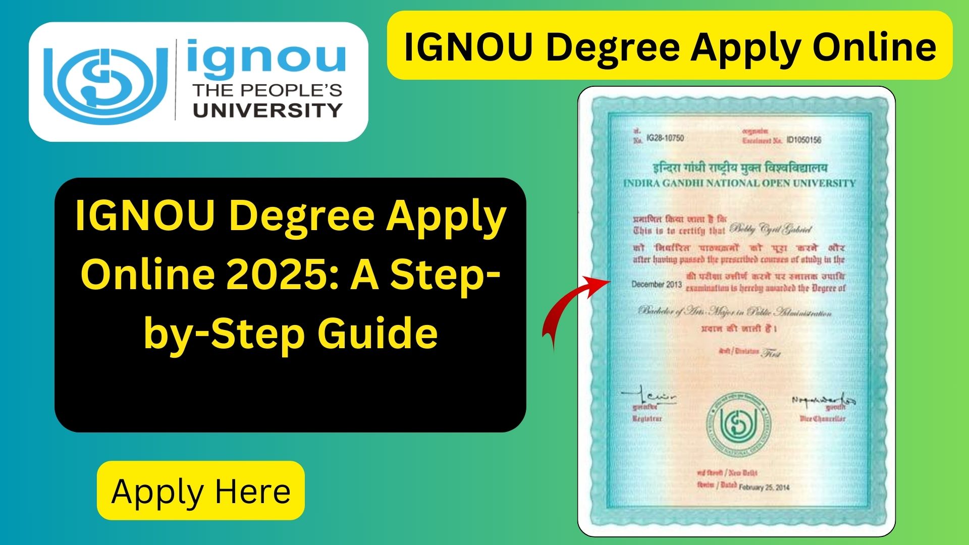 Ignou degree apply online 2025 a step by step guide