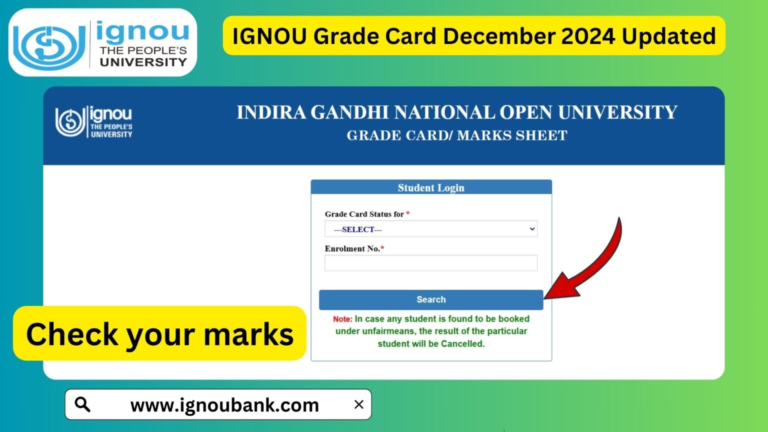 Ignou project submission status 2025 how to check track progress