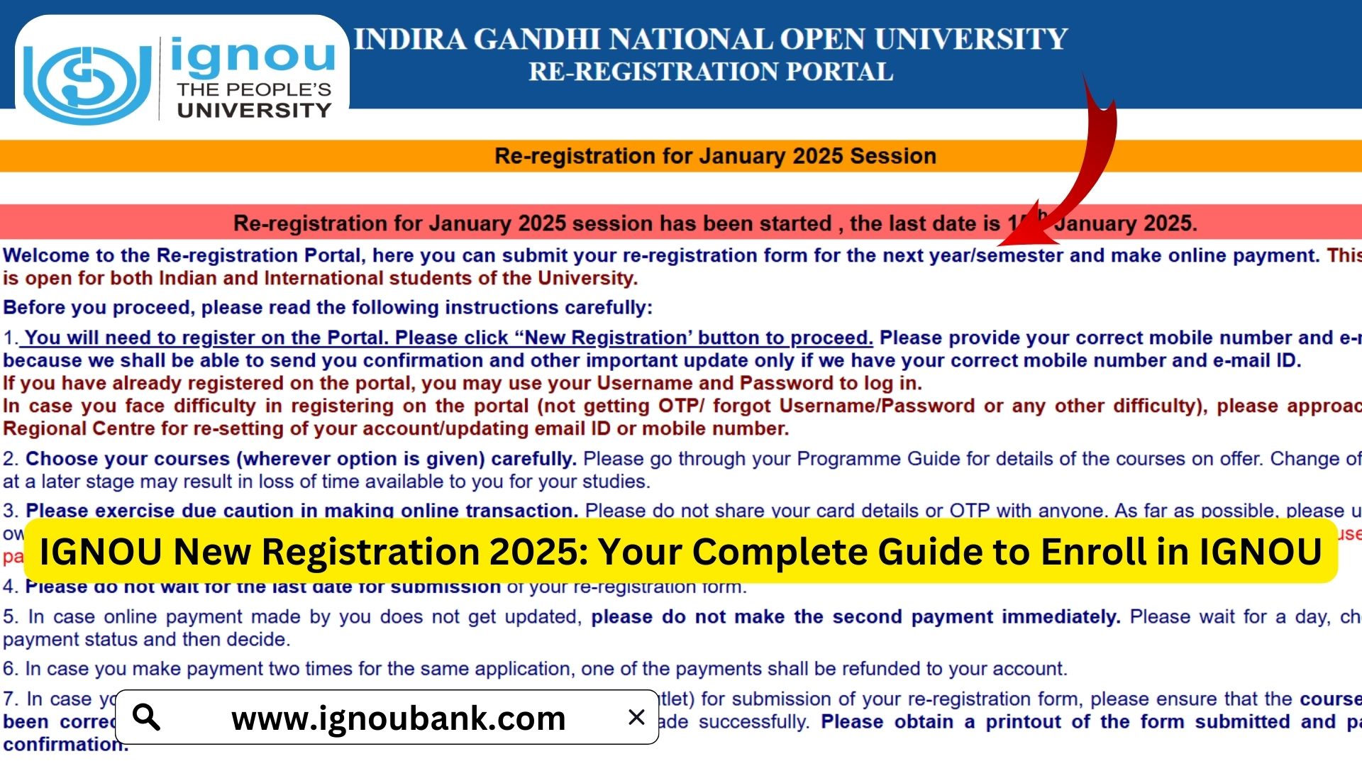 Ignou degree apply online 2025 a step by step guide