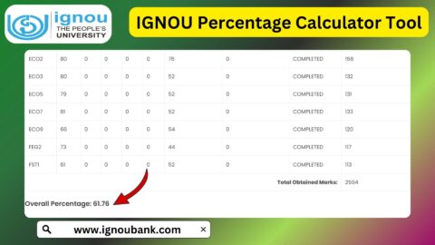 IGNOU Percentage Calculator Tool 2025: Check Your Score Instantly