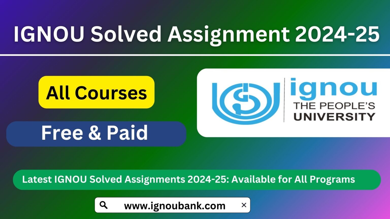 Ignou solved assignments 2024