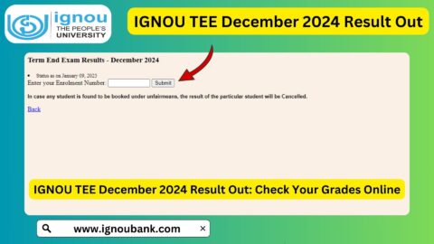 IGNOU TEE December 2024 Result Out: Check Your Grades Online