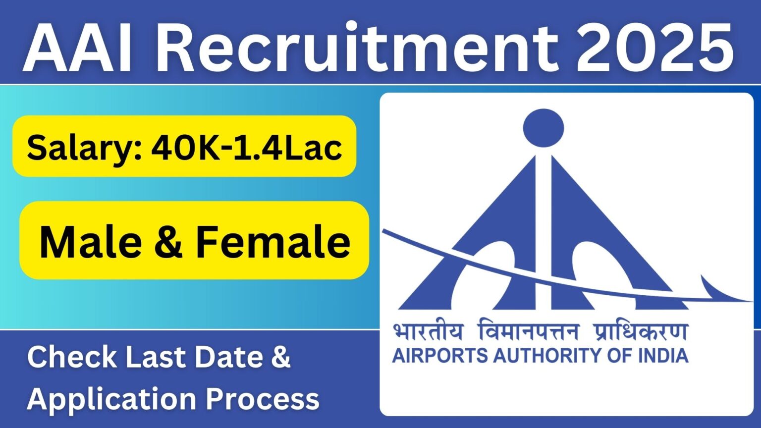 Airport Authority of India Recruitment 2025 (AAI) – Apply Online