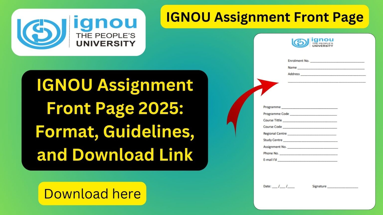Ignou Degree Delivery Portal