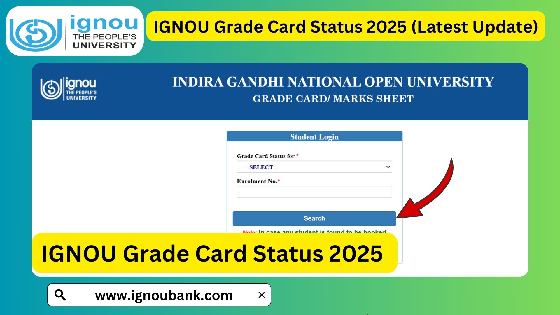 IGNOU Grade Card Status 2025 Check Updates, Meaning, and Important Details