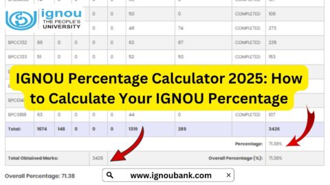IGNOU Percentage Calculator 2025: How to Calculate Your IGNOU Percentage