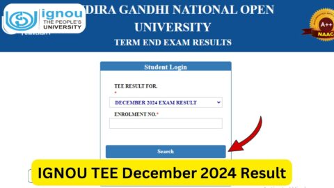 IGNOU TEE December 2024 Result: Check Your Result Online