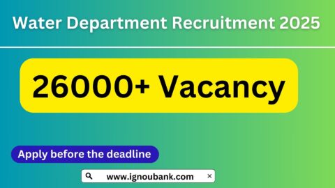 Water Department Recruitment 2025: Notification, Eligibility, and Application Process