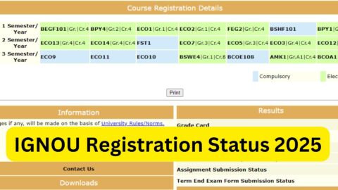 IGNOU Registration Status 2025: How to Check & Important Information