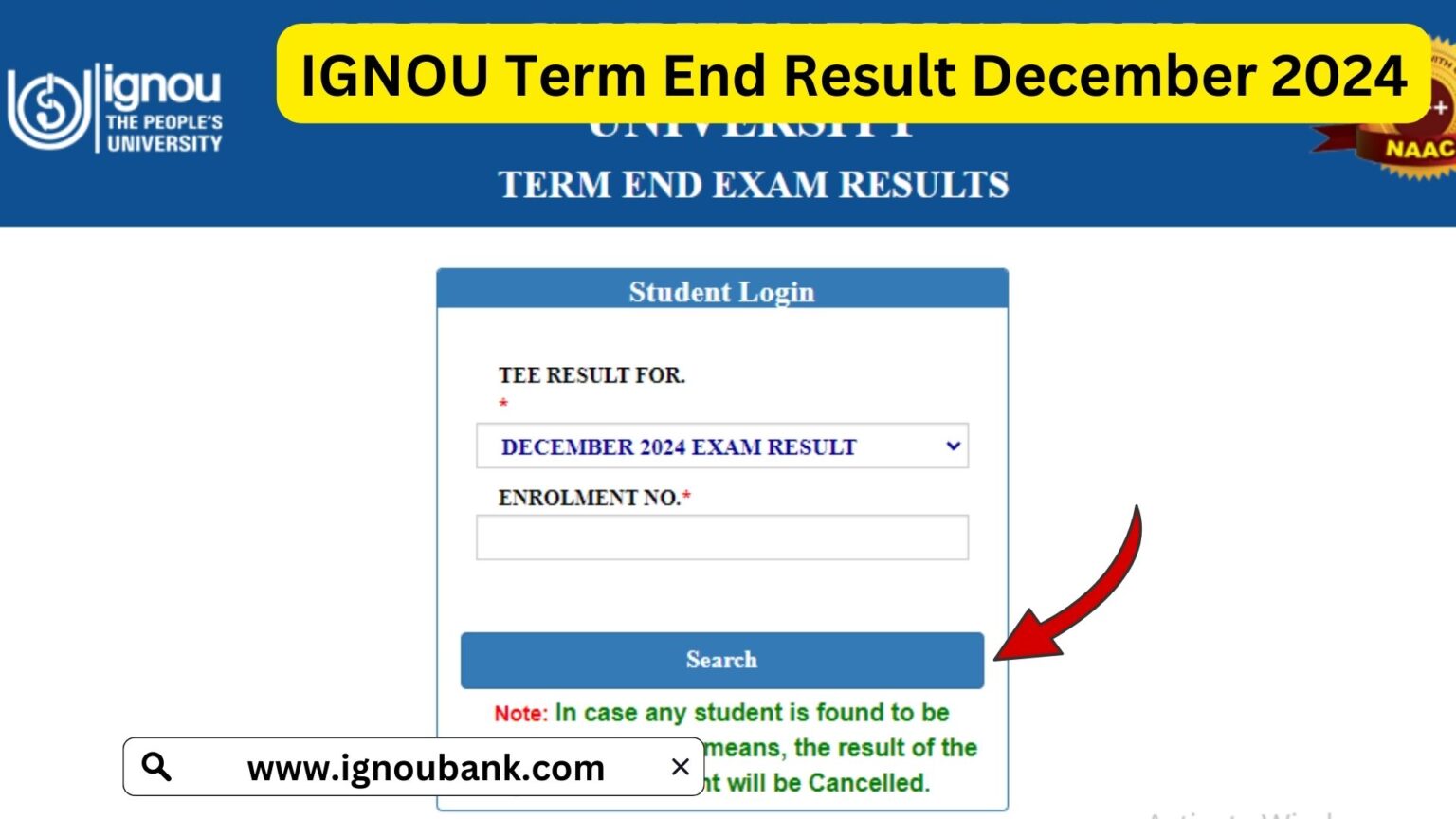 Ignou degree delivery portal 2025 check your degree status online