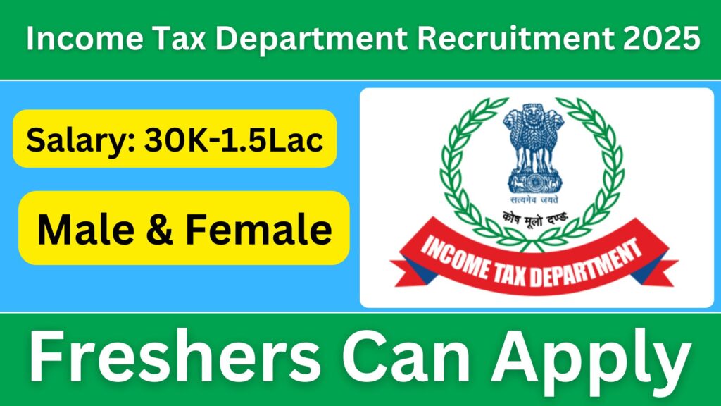 Income Tax Department Recruitment 2025 – Apply Online, Eligibility, and Important Dates