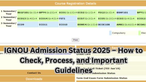IGNOU Admission Status 2025 – How to Check, Process, and Important Guidelines