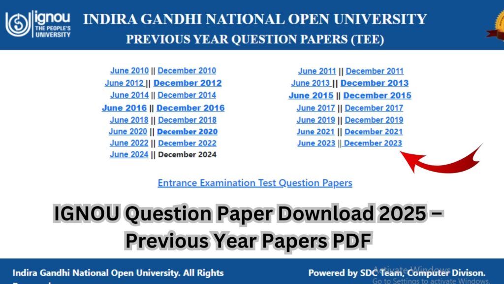 IGNOU Question Paper Download 2025 – Previous Year Papers PDF 1 IGNOU Question Paper Download 2025 – Previous Year Papers PDF