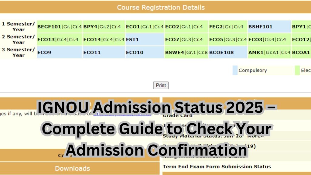 IGNOU Admission Status 2025 – Complete Guide to Check Your Admission Confirmation