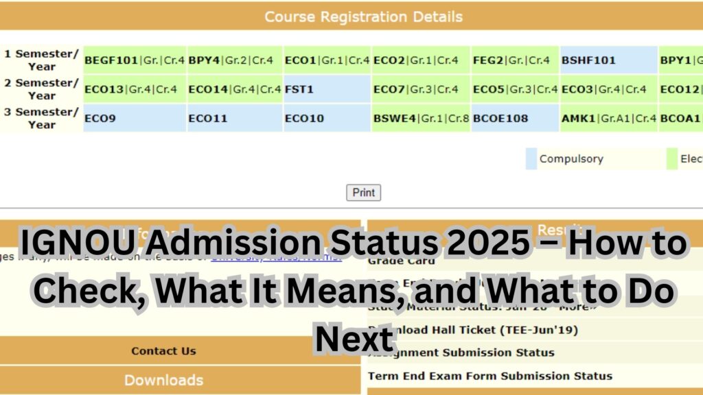 IGNOU Admission Status 2025 – How to Check, What It Means, and What to Do Next