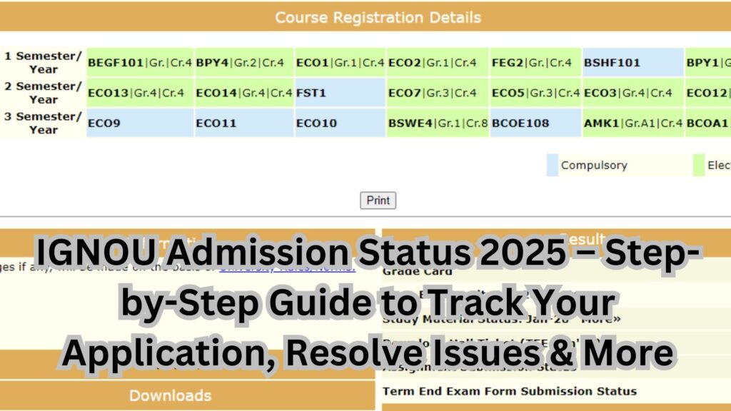 IGNOU Admission Status 2025 – Step-by-Step Guide to Track Your Application, Resolve Issues & More