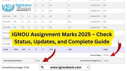IGNOU Assignment Marks 2025 – Check Status, Updates, and Complete Guide