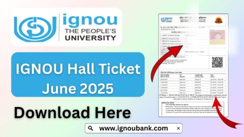 IGNOU Hall Ticket June 2025 – Step-by-Step Guide to Download, Check, and Use