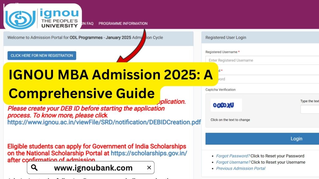 IGNOU MBA Admission 2025: A Comprehensive Guide
