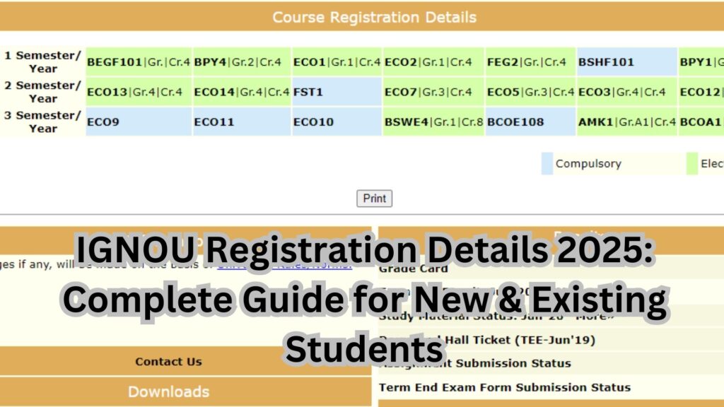 IGNOU Registration Details 2025: Complete Guide for New & Existing Students