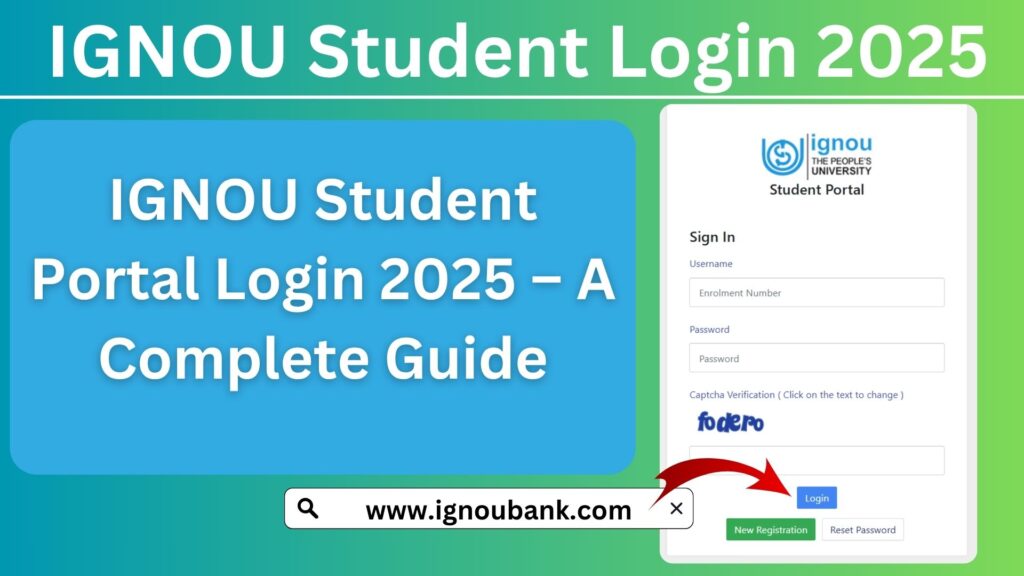 IGNOU Student Portal Login 2025 – A Complete Guide 1 IGNOU Student Portal Login 2025 – A Complete Guide