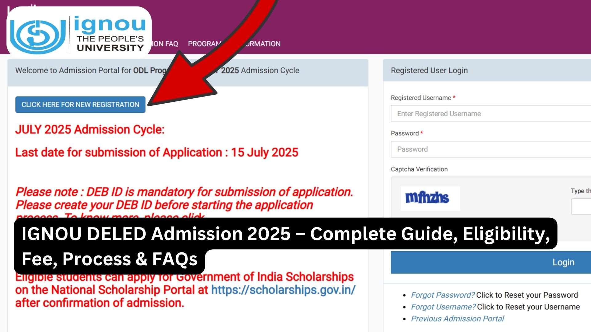 IGNOU DELED Admission 2025 Complete Guide Eligibility Fee Process