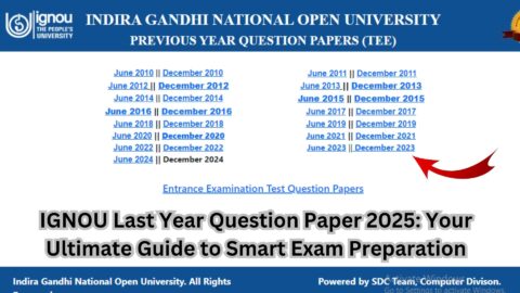IGNOU Last Year Question Paper 2025: Your Ultimate Guide to Smart Exam Preparation