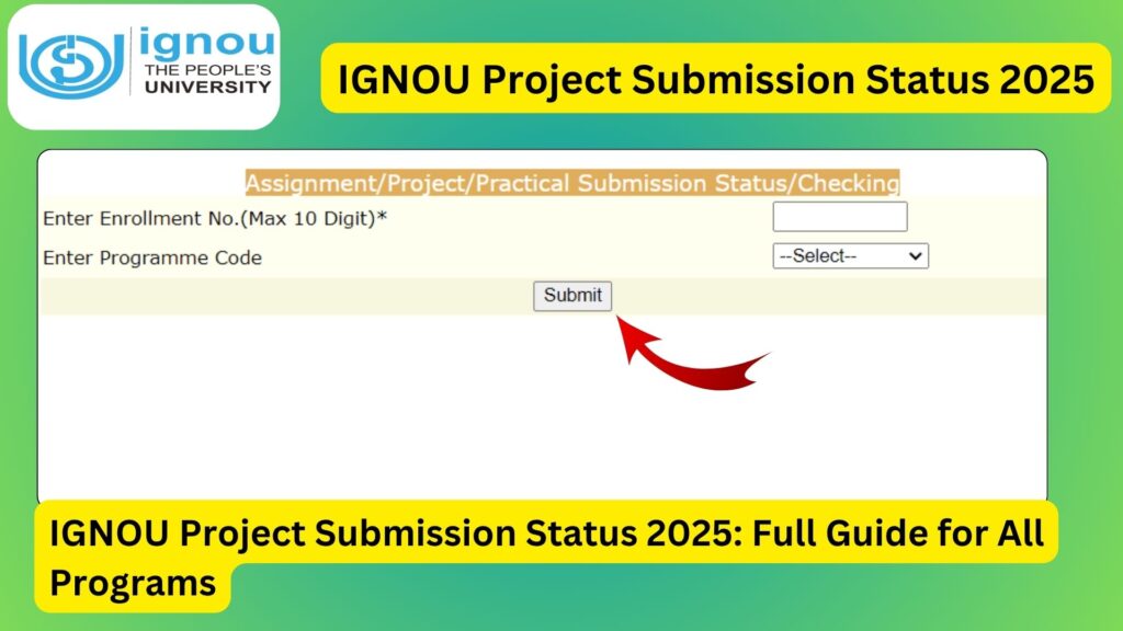 IGNOU Project Submission Status 2025: Full Guide for All Programs