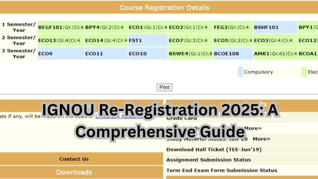 IGNOU Re-Registration 2025: A Comprehensive Guide